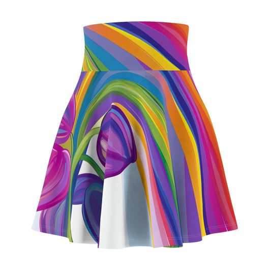 Rainbow Swirl Pride Skater Skirt | Vibrant LGBTQ+ Fashion