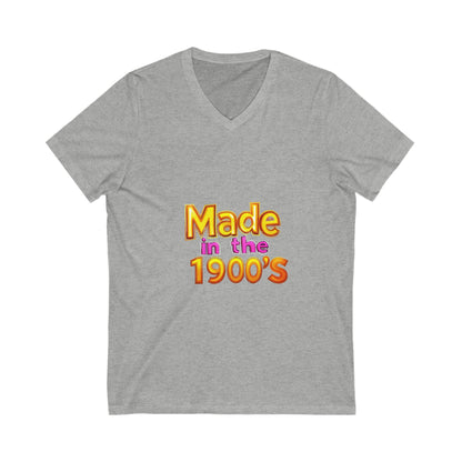 Made in the 1900s V-Neck T-Shirt | Vintage Birthday Gift | Retro Gold Text Design