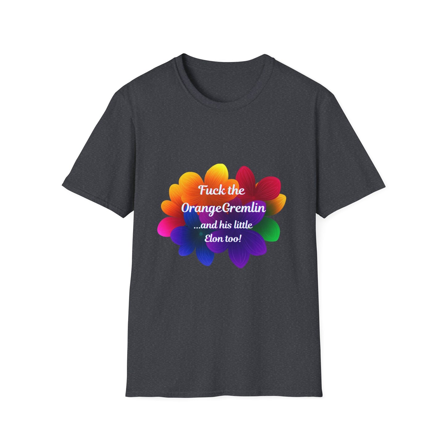 Rainbow Resistance Unisex T-Shirt | Anti-Fascist Flower Power Tee