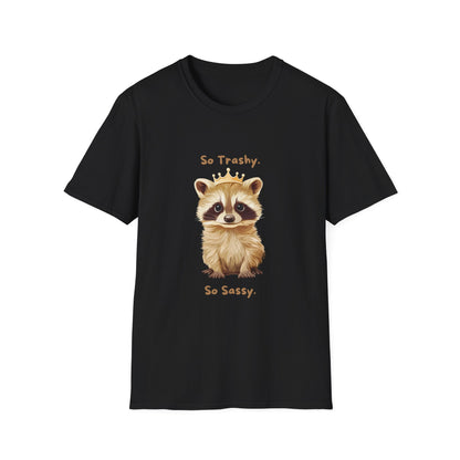 So Trashy So Sassy Raccoon T-Shirt | Cute Animal Crown Design | Unisex Comfort Tee
