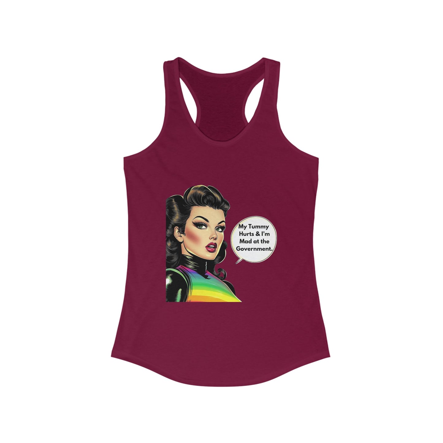 Feminist Resistance Pin-Up Tank | Retro Political Statement Racerback