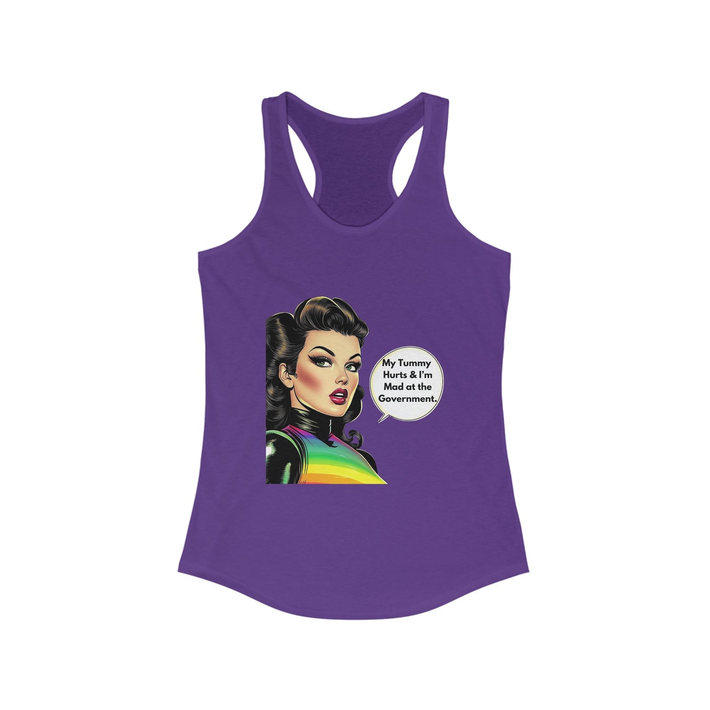 Feminist Resistance Pin-Up Tank | Retro Political Statement Racerback