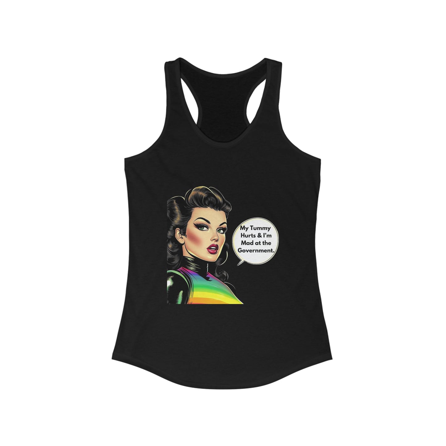 Feminist Resistance Pin-Up Tank | Retro Political Statement Racerback