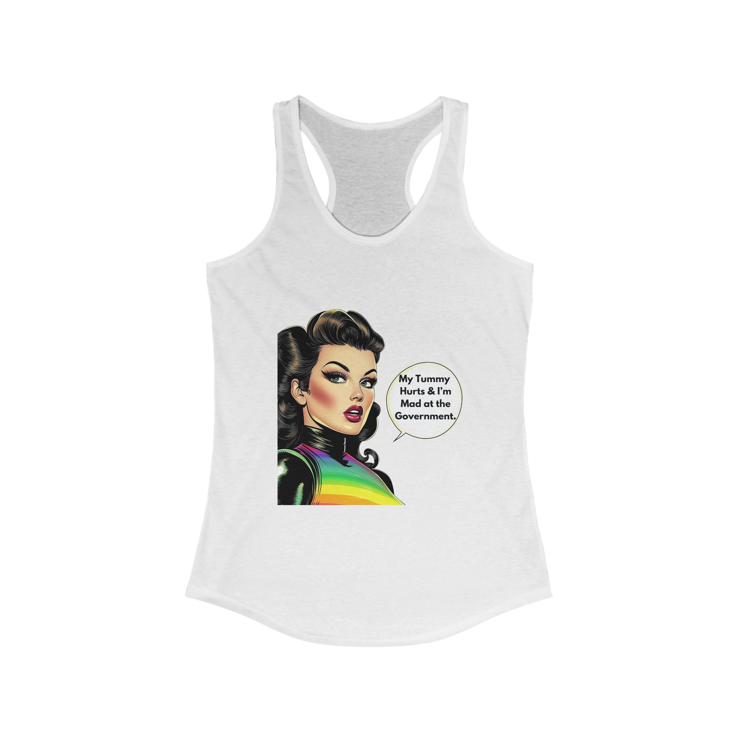 Feminist Resistance Pin-Up Tank | Retro Political Statement Racerback