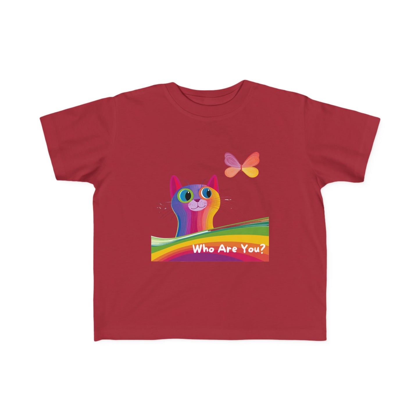 Rainbow Cat Who Are You Kids T-Shirt | LGBTQ Pride Toddler Tee | Kawaii Pride Cat