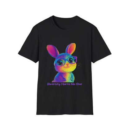 Rainbow Bunny Diversity T-Shirt | Inclusive Kawaii Unisex Tee