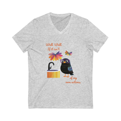 Kawaii Bird Self-Empowerment V-Neck T-Shirt | Cute Activist Unisex Tee