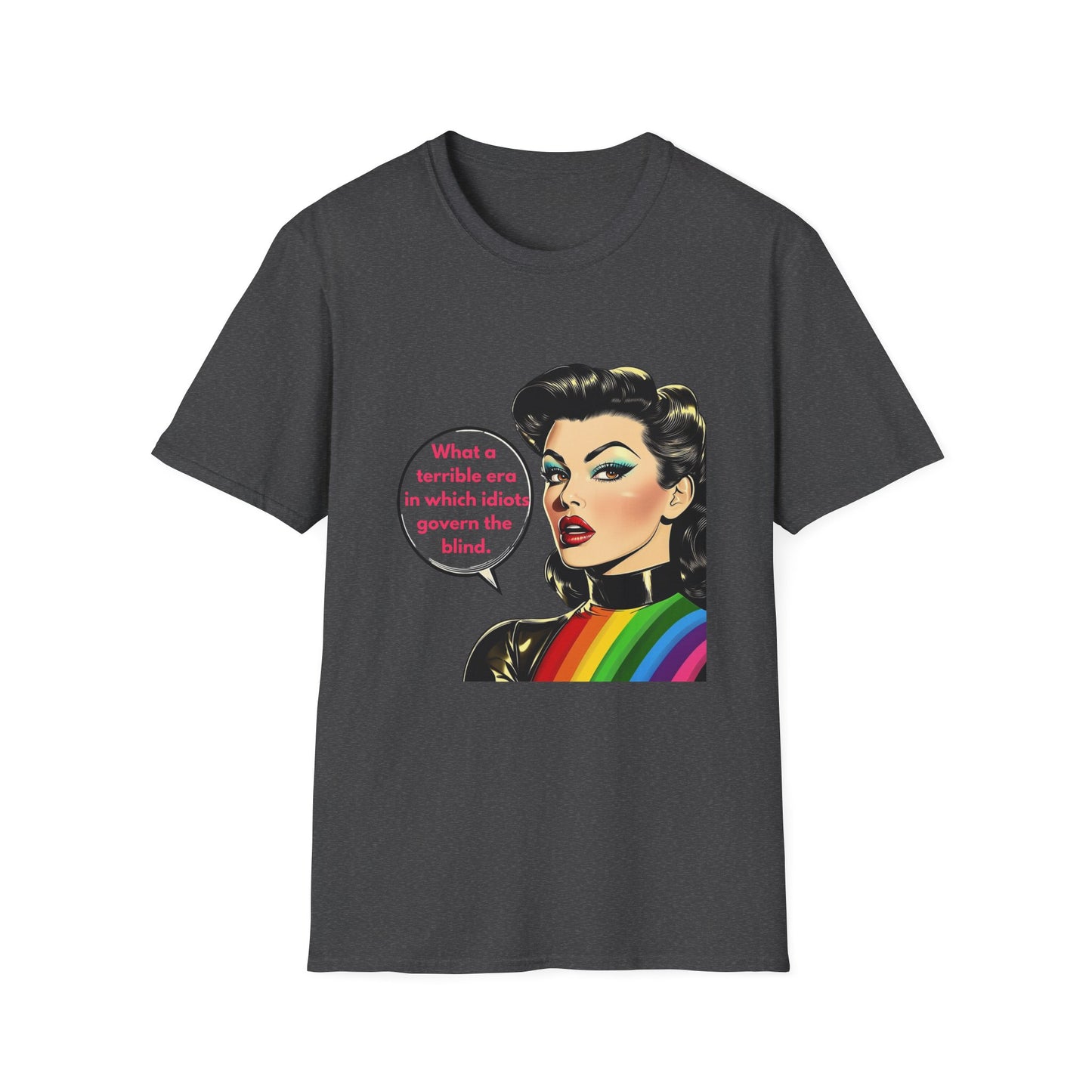 Retro Style Feminist Quote T-Shirt | Vintage Pin-Up Rainbow Pride Tee