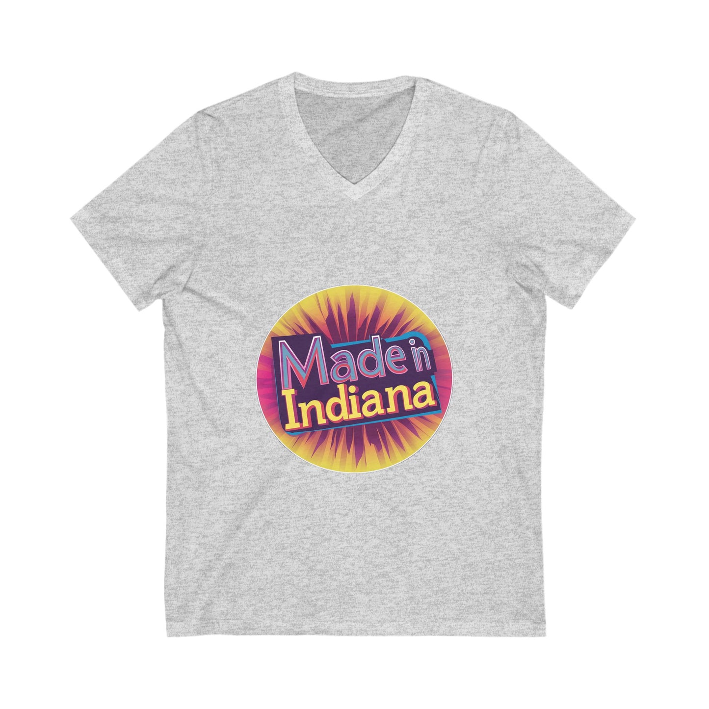 Made in Indiana V-Neck T-Shirt | Retro State Pride Unisex Tee