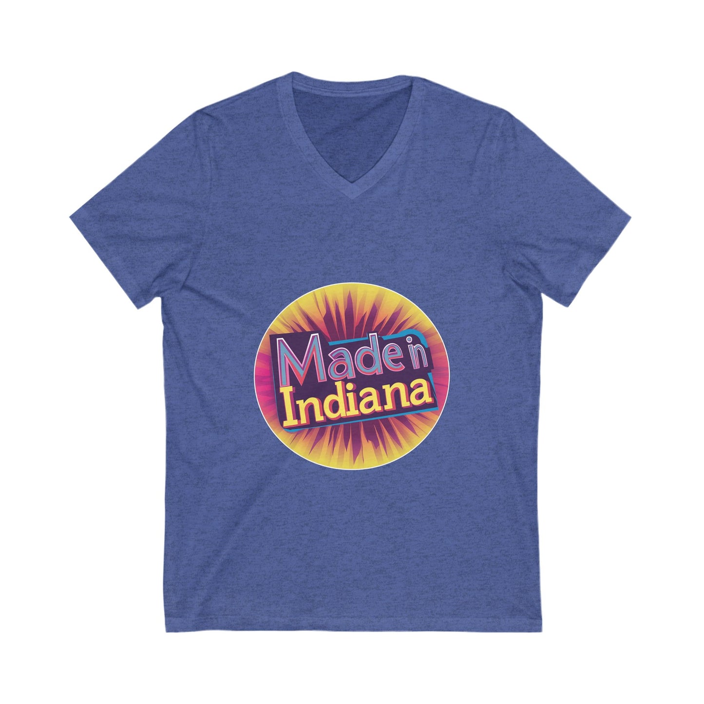 Made in Indiana V-Neck T-Shirt | Retro State Pride Unisex Tee
