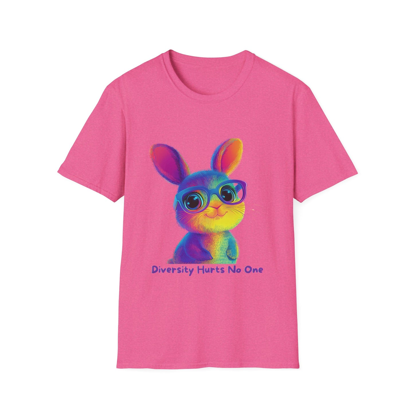 Rainbow Bunny Diversity T-Shirt | Inclusive Kawaii Unisex Tee