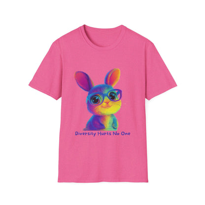 Rainbow Bunny Diversity T-Shirt | Inclusive Kawaii Unisex Tee