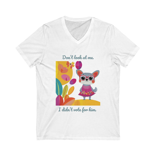 Kawaii Cat Resistance V-Neck | Cute Political Statement Shirt | Unisex Activist Tee