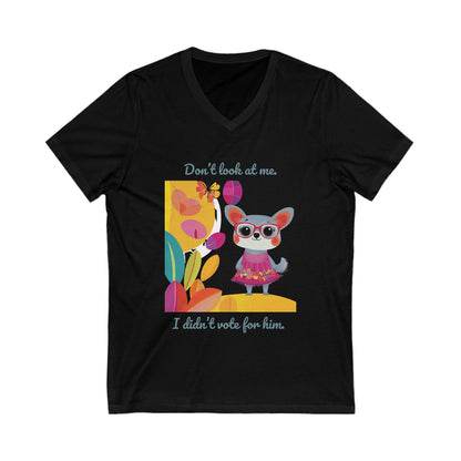 Kawaii Cat Resistance V-Neck | Cute Political Statement Shirt | Unisex Activist Tee