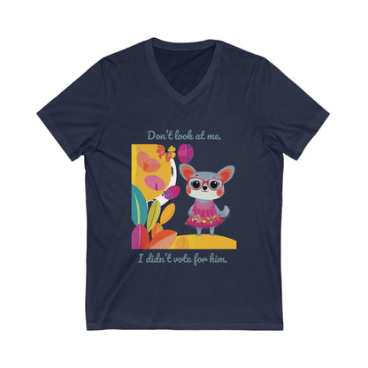 Kawaii Cat Resistance V-Neck | Cute Political Statement Shirt | Unisex Activist Tee