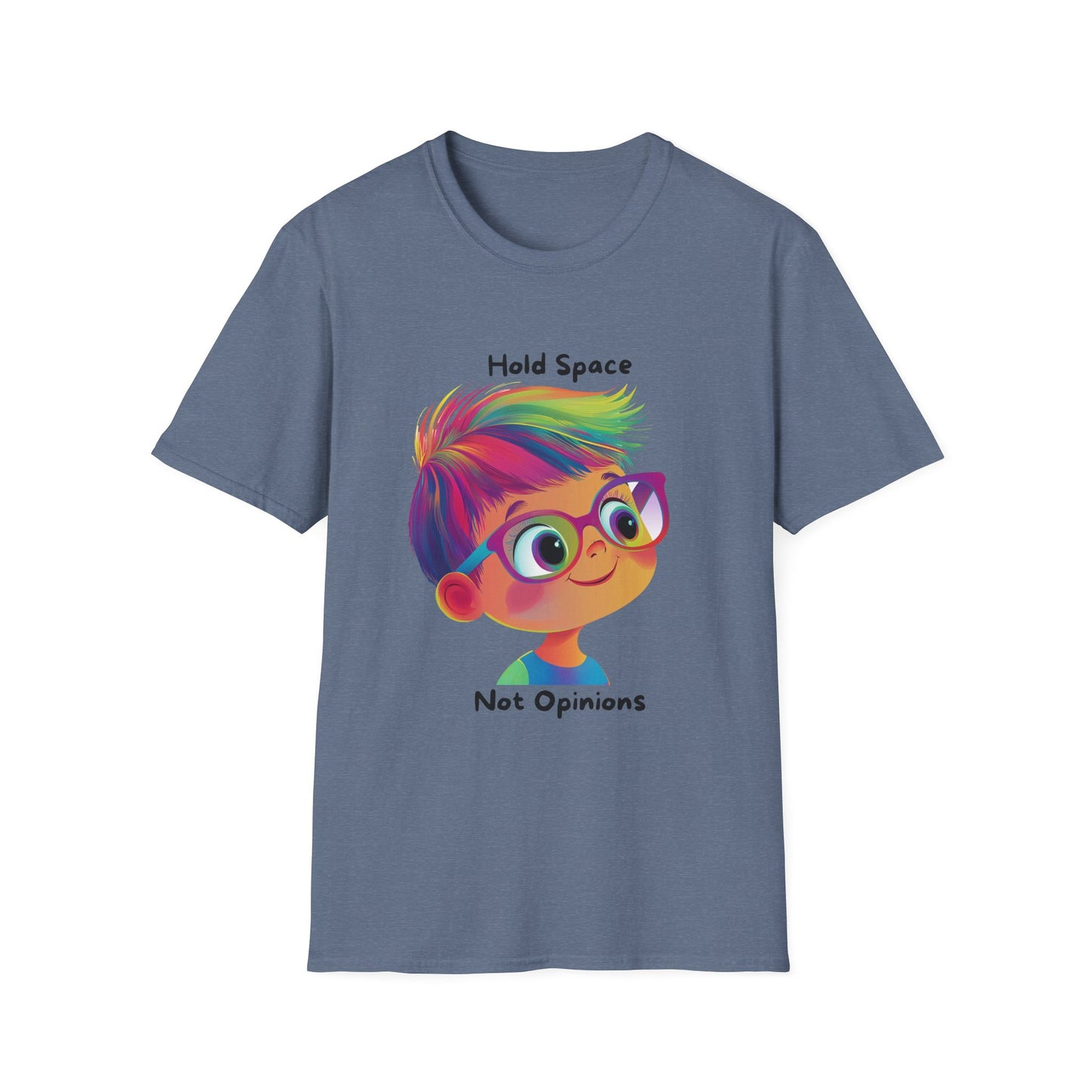 Hold Space Not Opinions Kawaii T-Shirt | Inclusive Dialogue Tee