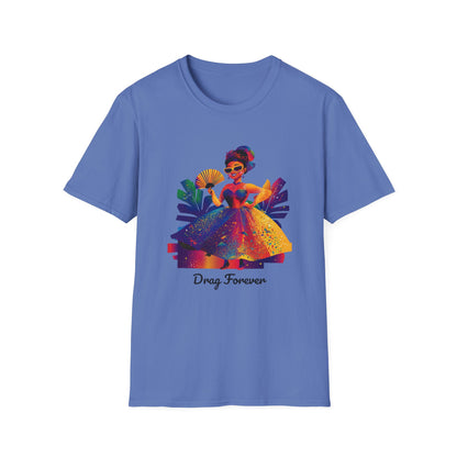 Drag Forever Queen T-Shirt | LGBTQ+ Pride Rainbow Art | Unisex Drag Show Tee