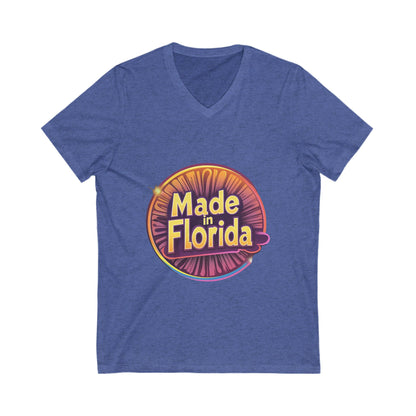 Made in Florida Retro V-Neck T-Shirt | Vintage State Pride Unisex Tee