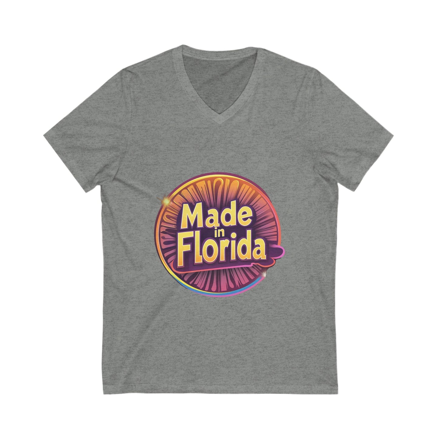 Made in Florida Retro V-Neck T-Shirt | Vintage State Pride Unisex Tee