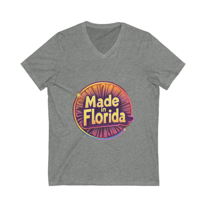 Made in Florida Retro V-Neck T-Shirt | Vintage State Pride Unisex Tee
