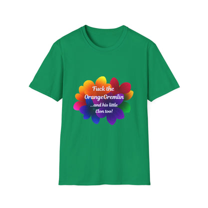 Rainbow Resistance Unisex T-Shirt | Anti-Fascist Flower Power Tee