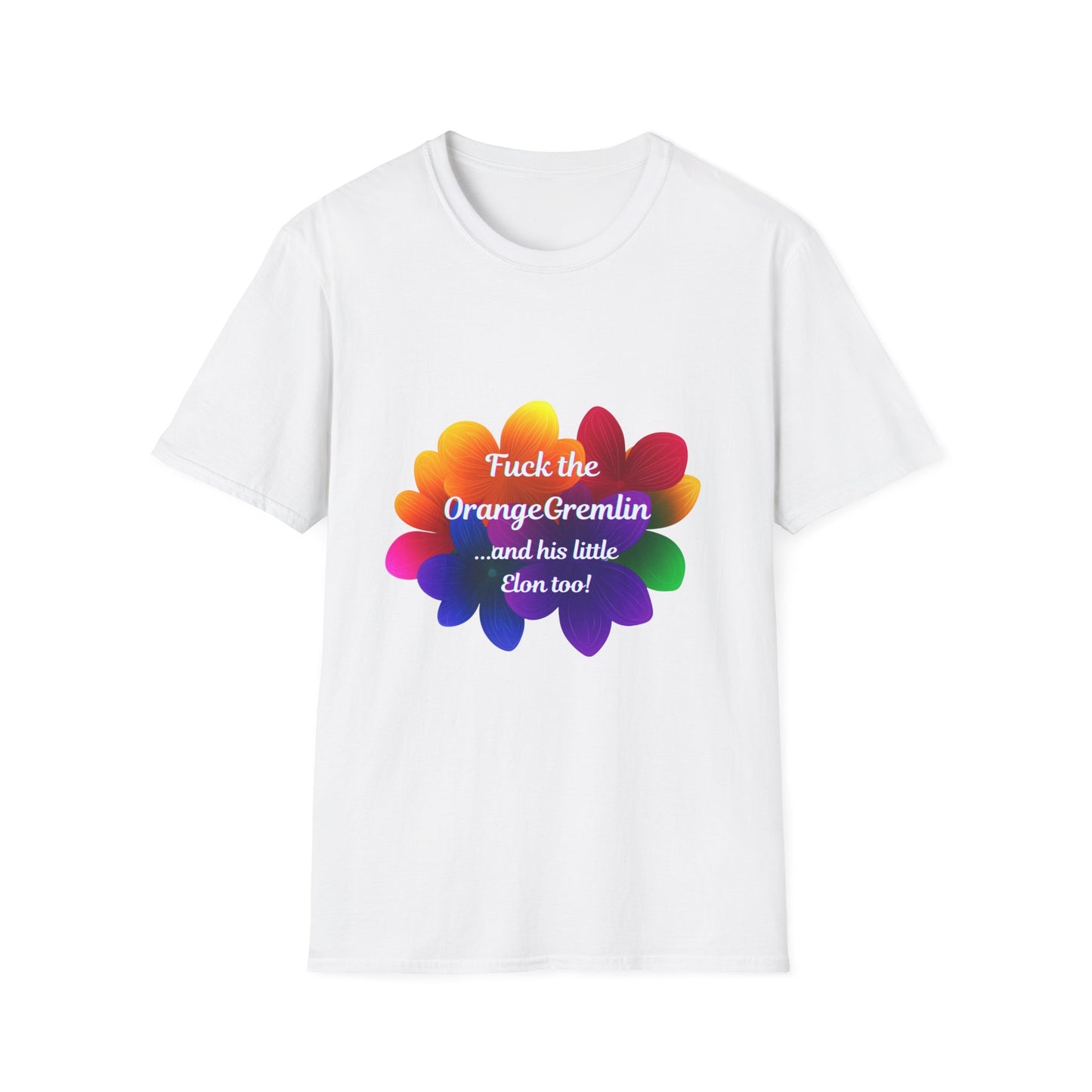 Rainbow Resistance Unisex T-Shirt | Anti-Fascist Flower Power Tee