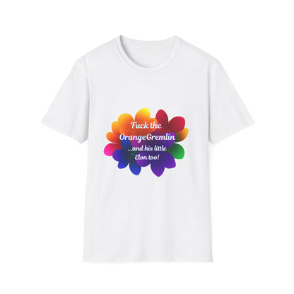 Rainbow Resistance Unisex T-Shirt | Anti-Fascist Flower Power Tee