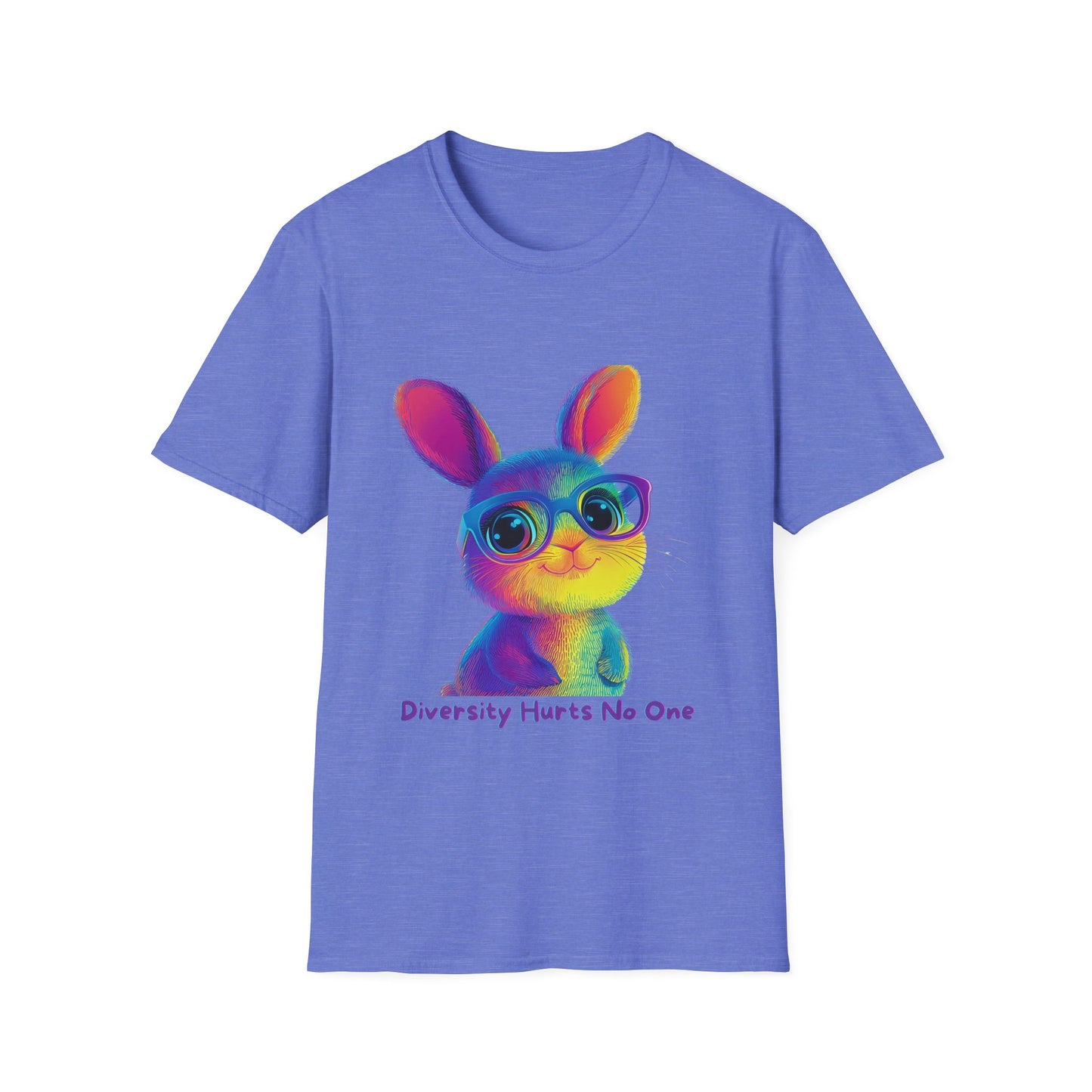 Rainbow Bunny Diversity T-Shirt | Inclusive Kawaii Unisex Tee