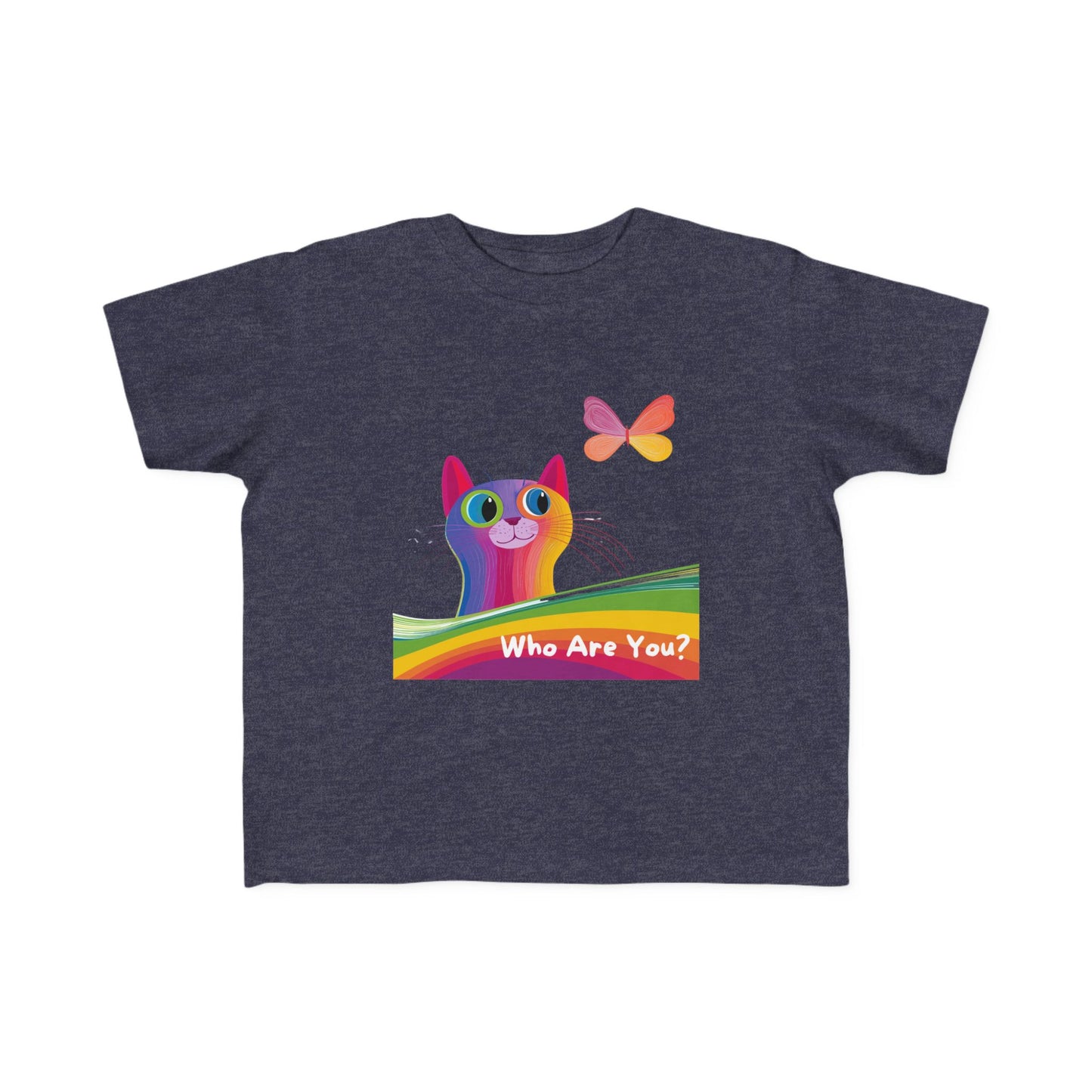 Rainbow Cat Who Are You Kids T-Shirt | LGBTQ Pride Toddler Tee | Kawaii Pride Cat