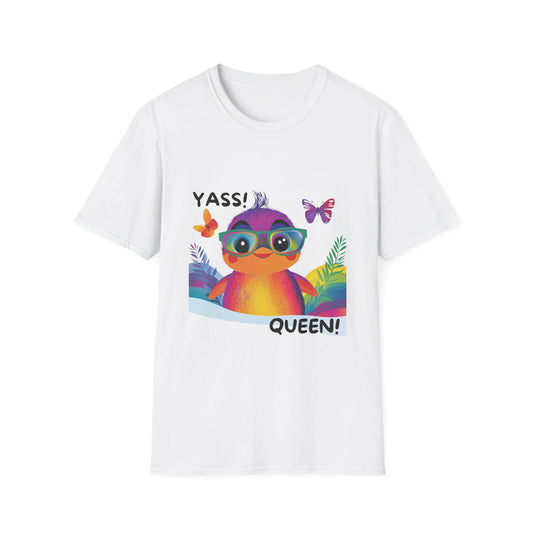 YASS QUEEN Rainbow Bird T-Shirt | Cute Pride Fashion | Kawaii LGBTQ Tee