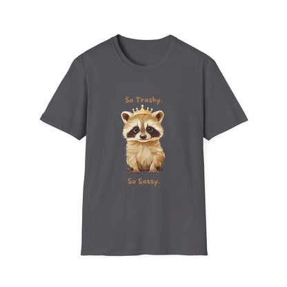 So Trashy So Sassy Raccoon T-Shirt | Cute Animal Crown Design | Unisex Comfort Tee