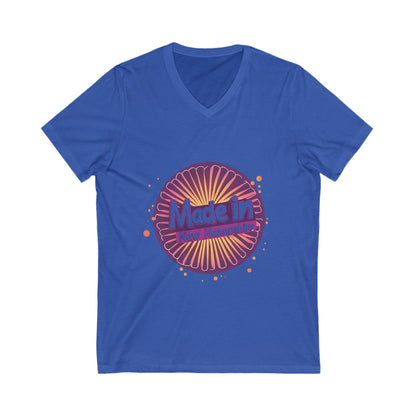 Made in NH Retro Sunrise V-Neck | Vintage New Hampshire Pride Tee