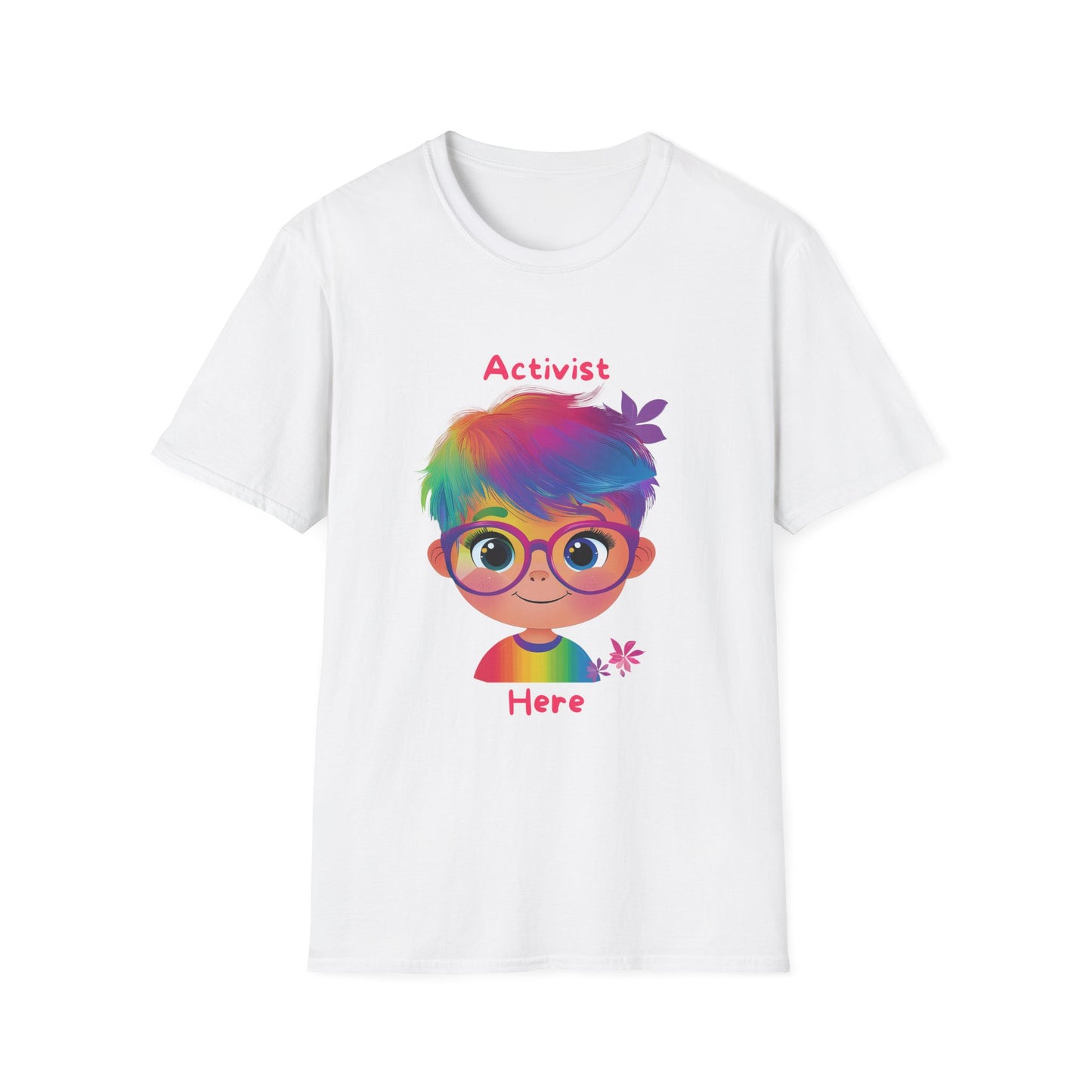 Kawaii Activist Rainbow Hair T-Shirt | Cute Protest Tee