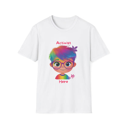 Kawaii Activist Rainbow Hair T-Shirt | Cute Protest Tee