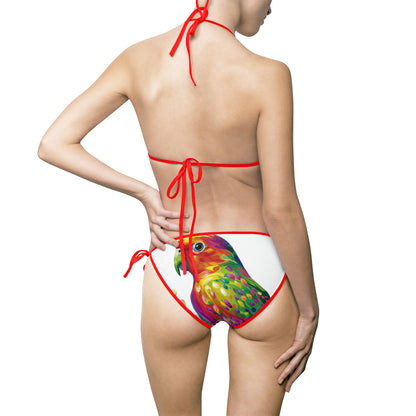 Tropical Parrot Bikini Swimsuit | Vibrant Bird Print Swimwear
