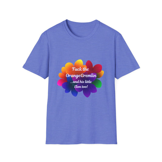 Rainbow Resistance Unisex T-Shirt | Anti-Fascist Flower Power Tee