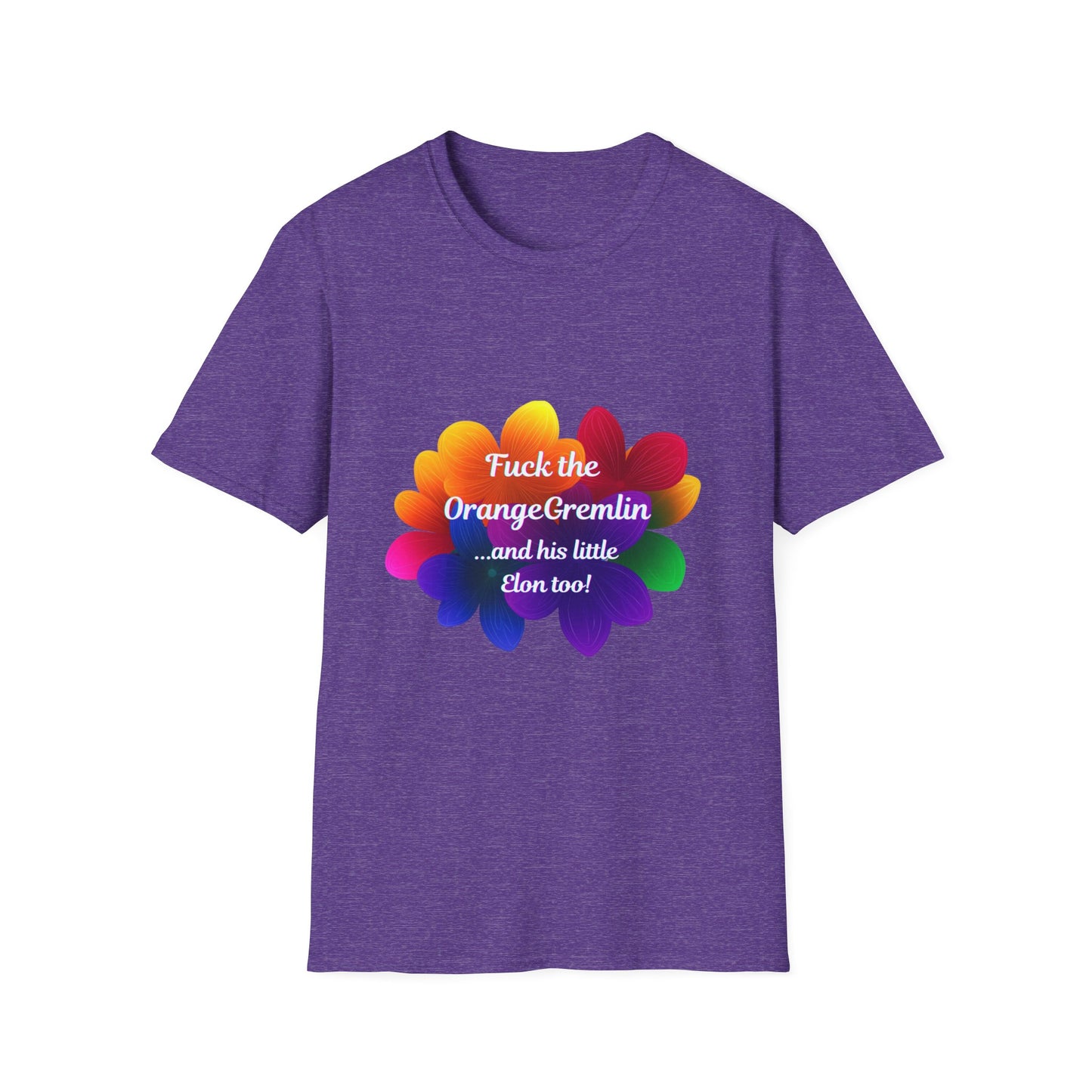 Rainbow Resistance Unisex T-Shirt | Anti-Fascist Flower Power Tee