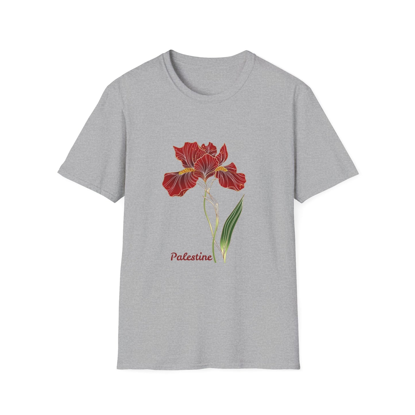 Palestine Iris Flower Unisex T-Shirt | Solidarity Cotton Tee