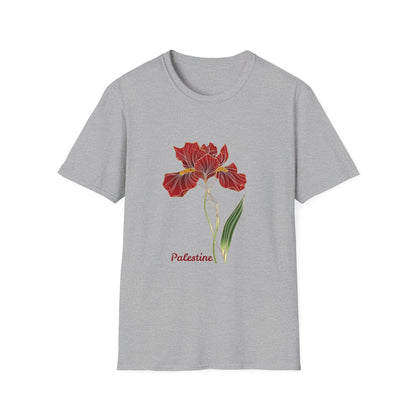 Palestine Iris Flower Unisex T-Shirt | Solidarity Cotton Tee