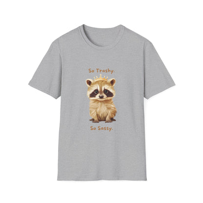 So Trashy So Sassy Raccoon T-Shirt | Cute Animal Crown Design | Unisex Comfort Tee