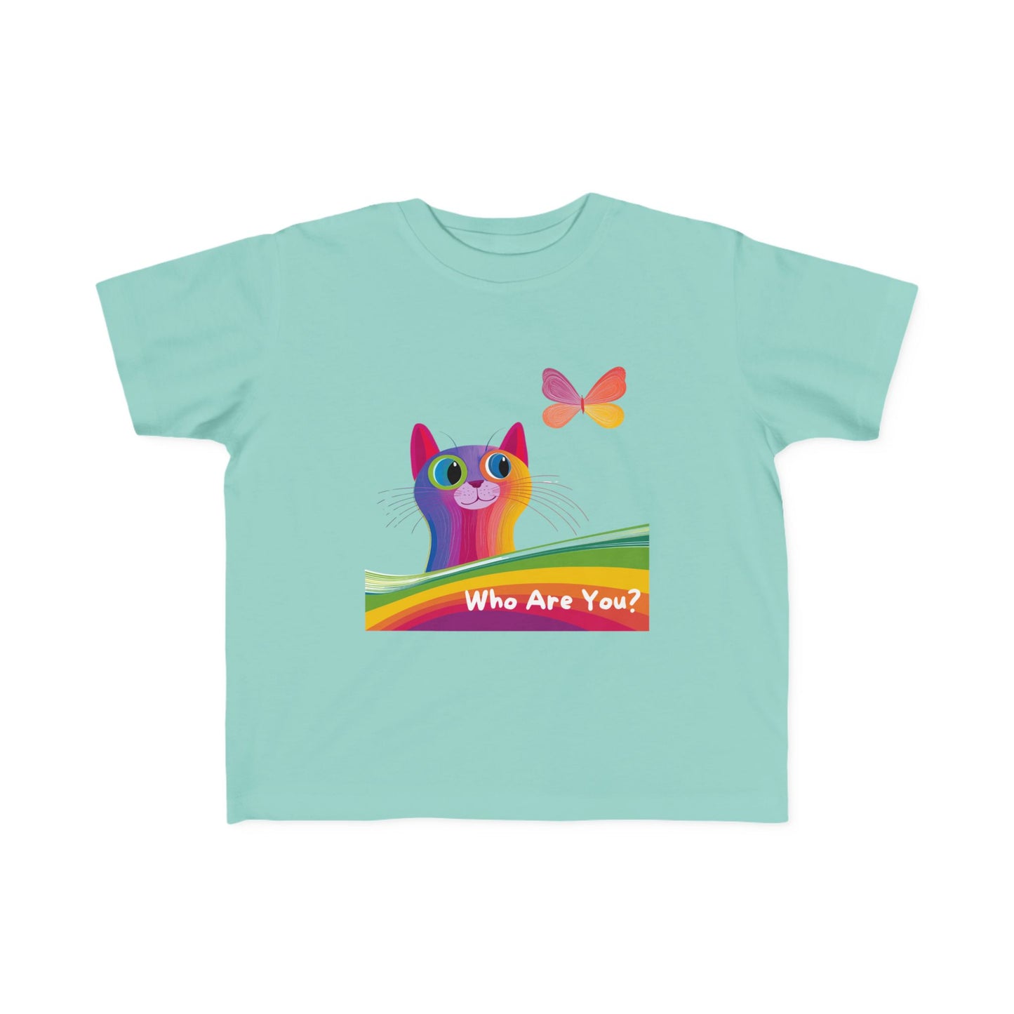 Rainbow Cat Who Are You Kids T-Shirt | LGBTQ Pride Toddler Tee | Kawaii Pride Cat