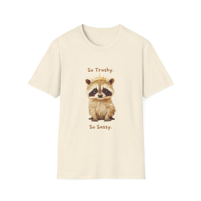 So Trashy So Sassy Raccoon T-Shirt | Cute Animal Crown Design | Unisex Comfort Tee