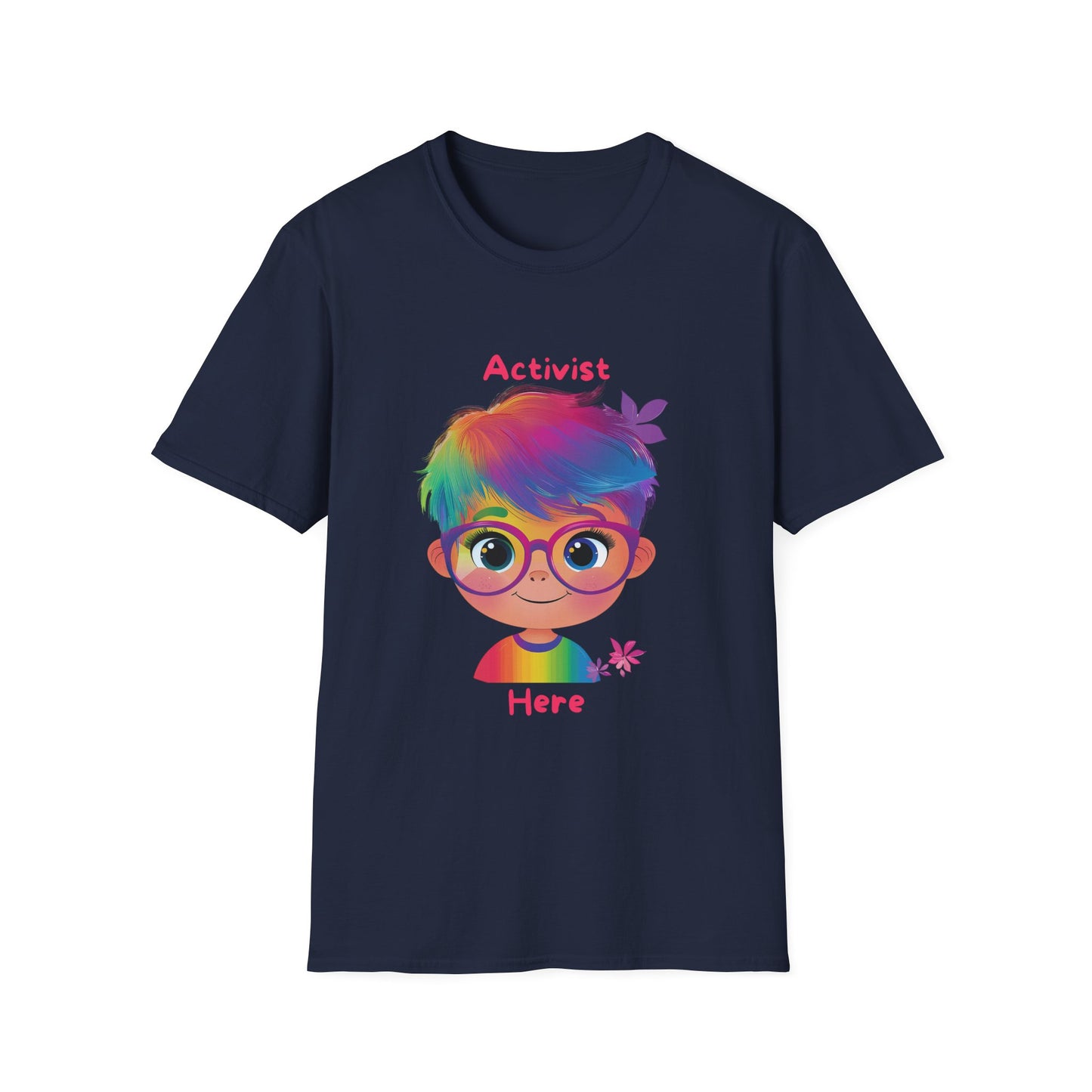 Kawaii Activist Rainbow Hair T-Shirt | Cute Protest Tee