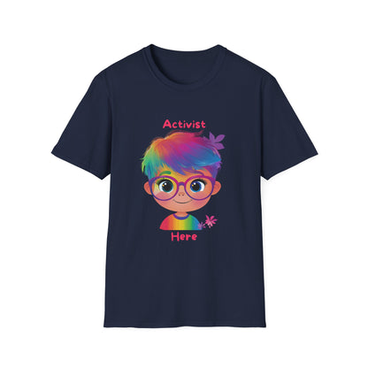 Kawaii Activist Rainbow Hair T-Shirt | Cute Protest Tee