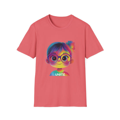 Rainbow Unity Kawaii T-Shirt | LGBTQ+ Pride Tee | Inclusive Activist Wear