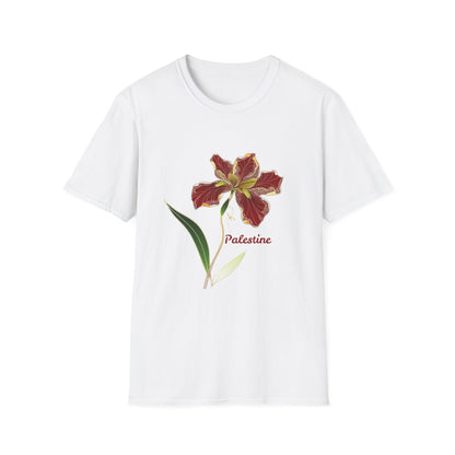 Palestine Iris Flower Unisex T-Shirt | Solidarity Cotton Tee