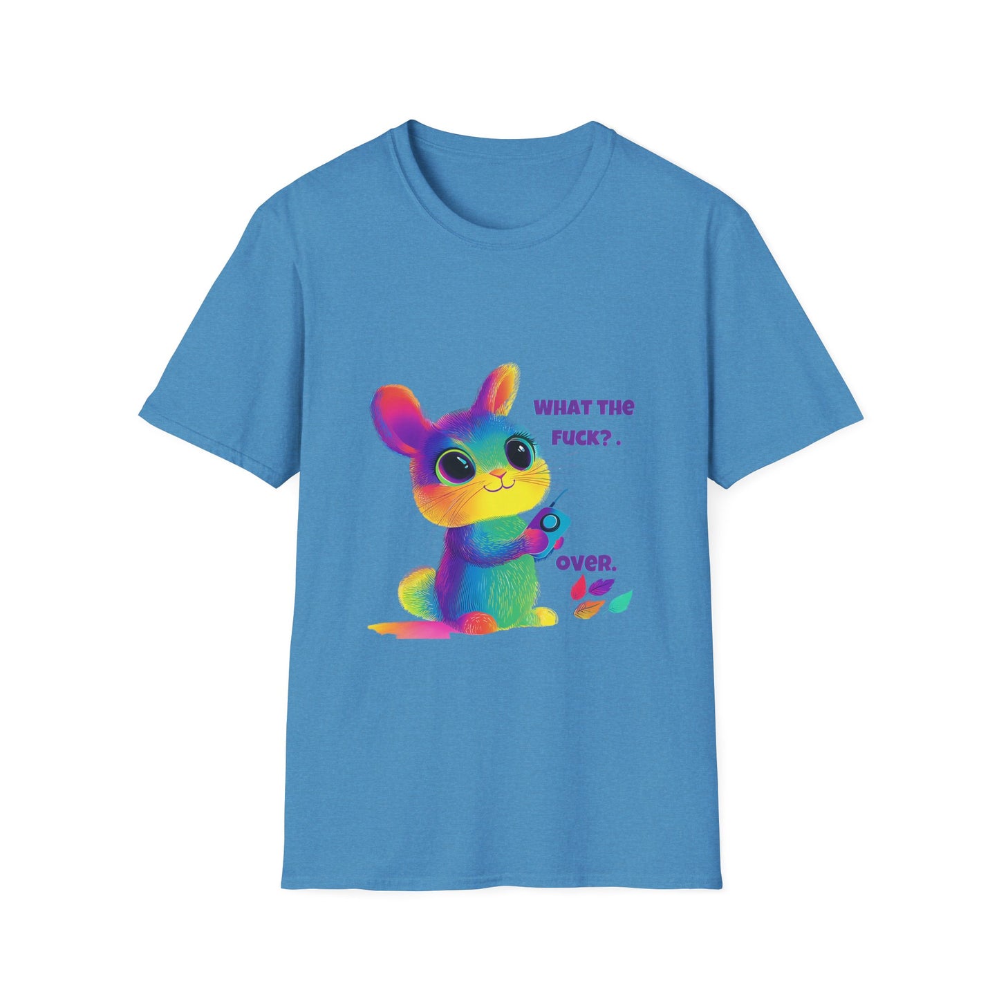 Rainbow Bunny WTF T-Shirt | Kawaii Pastel Activism Tee