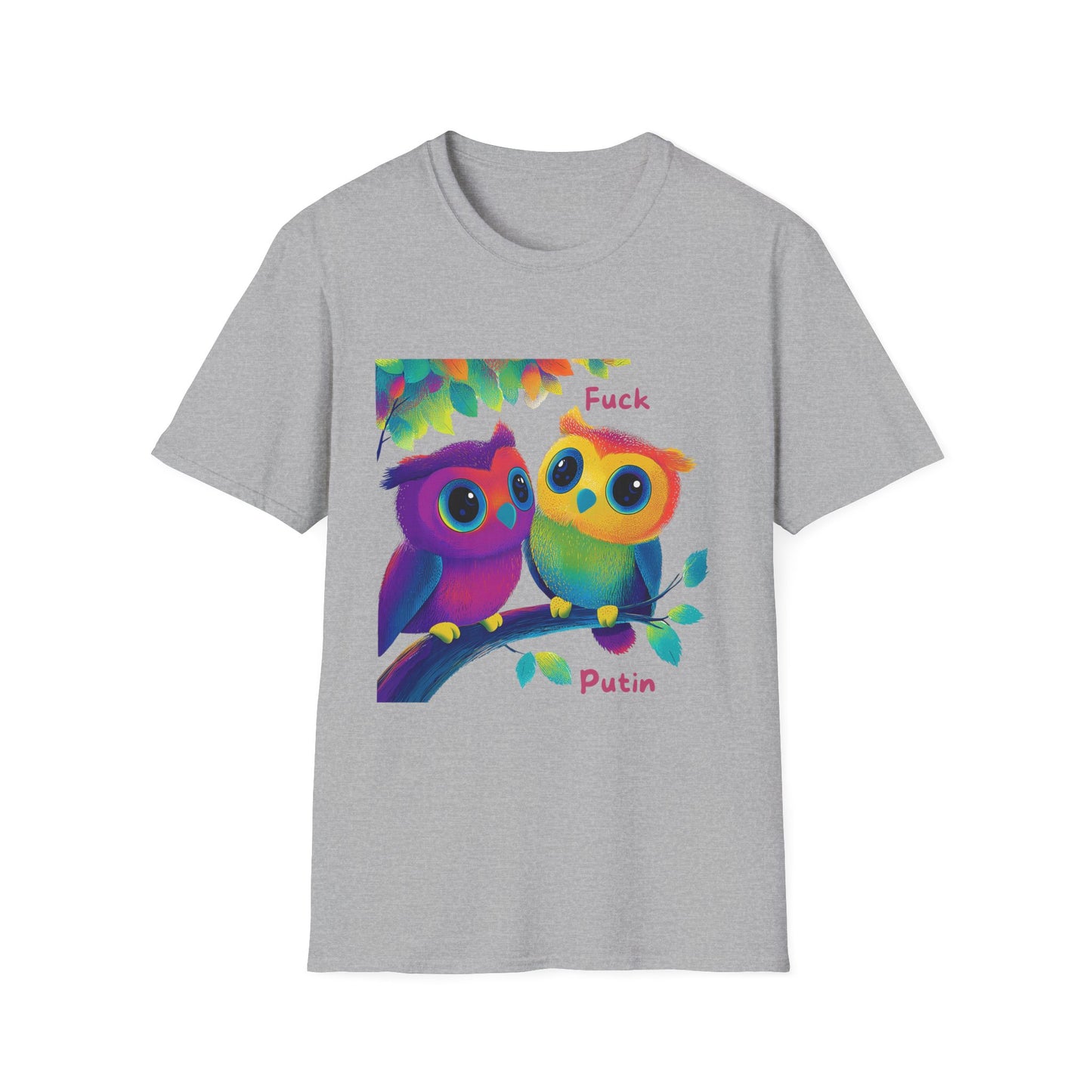 Colorful Owls Political Statement T-Shirt | Kawaii Activist Apparel