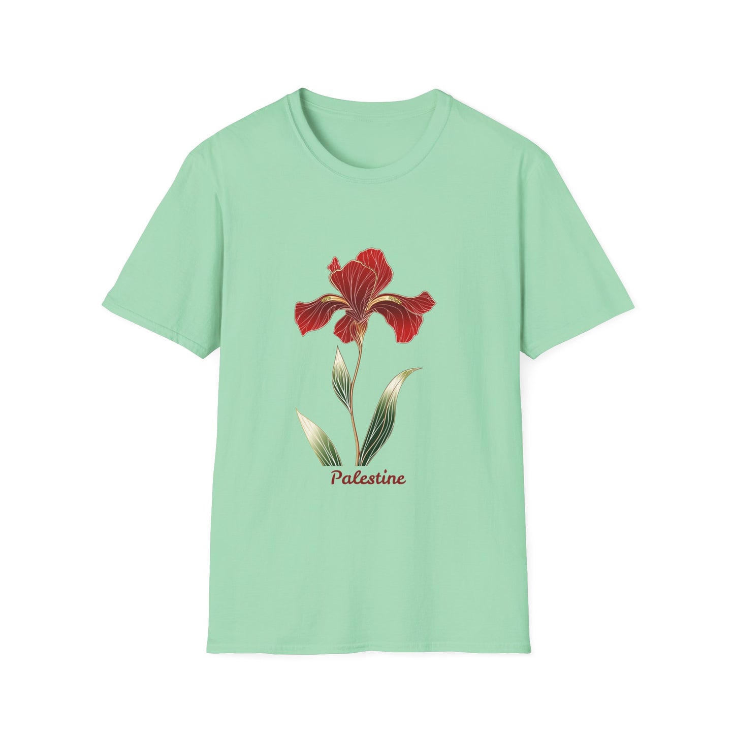 Palestine Iris Flower Unisex T-Shirt | Solidarity Cotton Tee