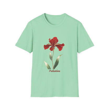 Palestine Iris Flower Unisex T-Shirt | Solidarity Cotton Tee
